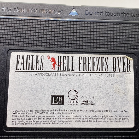 Eagles Hell Freezes Over Live Concert 1994 VHS Classic Rock Music - Picture 9 of 10